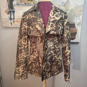 Lafayette 148 New York Animal Print Blazer Women Size 6